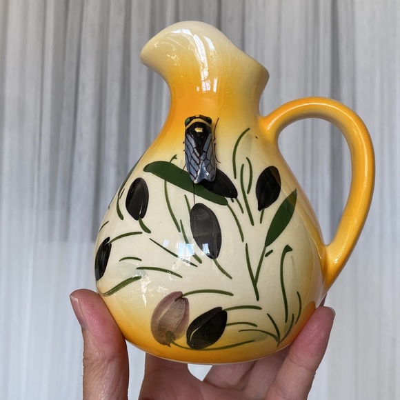 Vintage Provençal F. Sicard 1/2 tasse cup + saucer & milk pot! - Picture 6 of 17